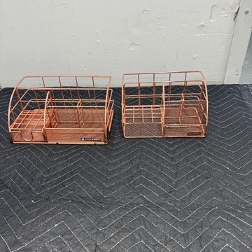 Office Almighty Rose gold desk organizer accessories set