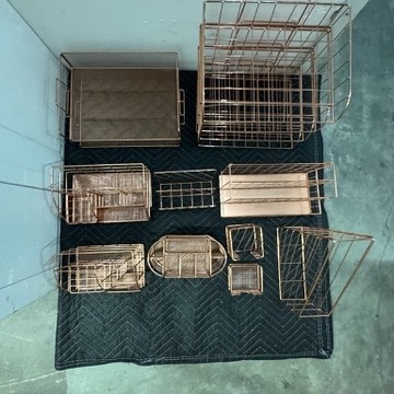 Office Almighty Rose gold desk organizer accessories set