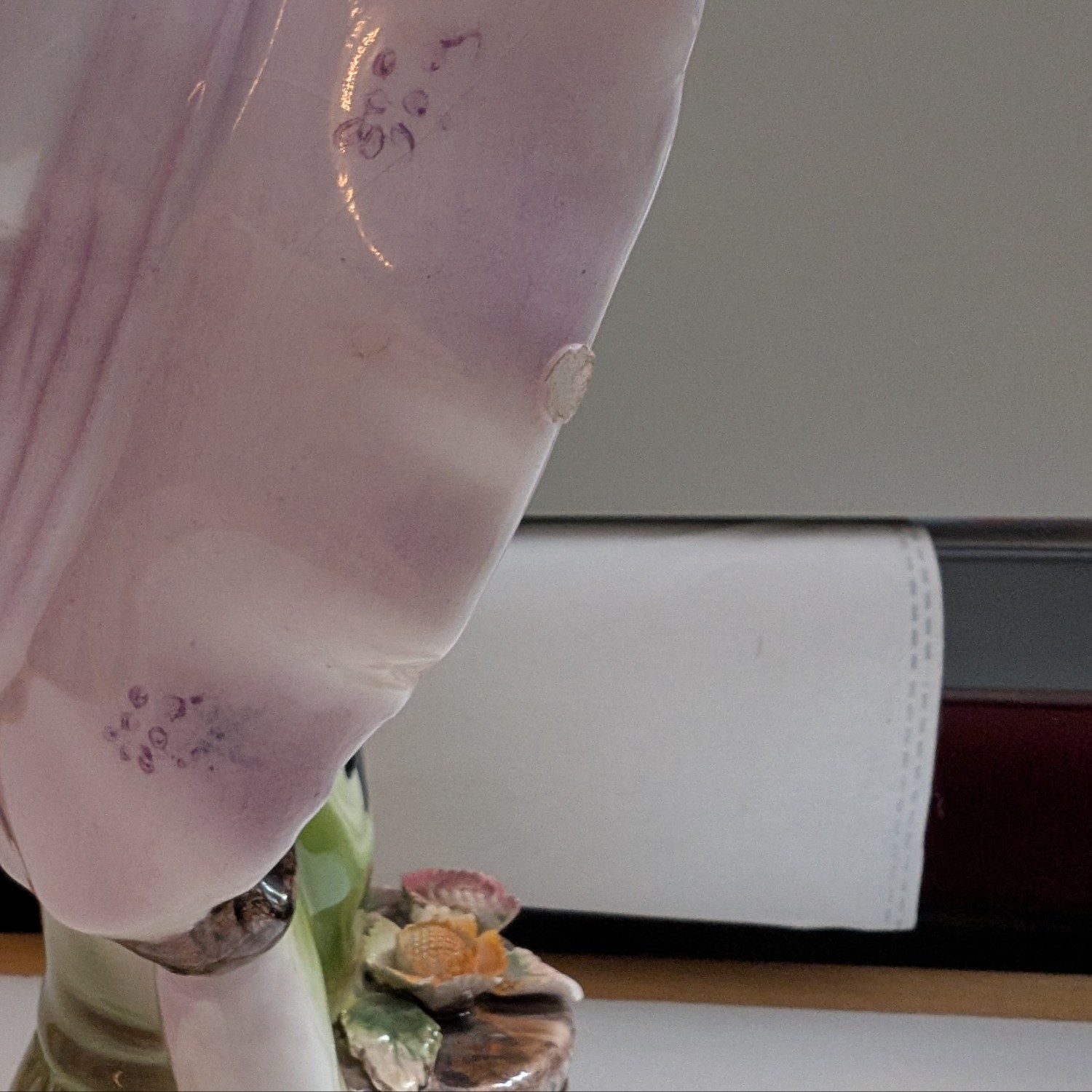 Vintage porcelain figurine - girl with flowers