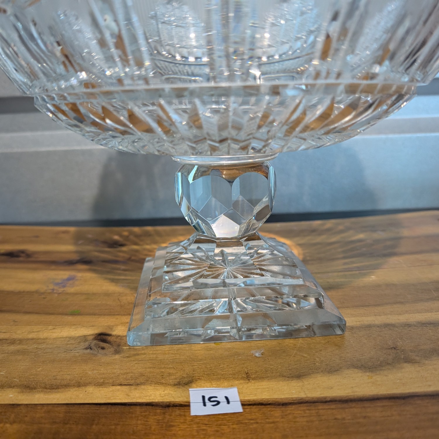 Queen Lace Bohemian Crystal Pedestal Punch Bowl