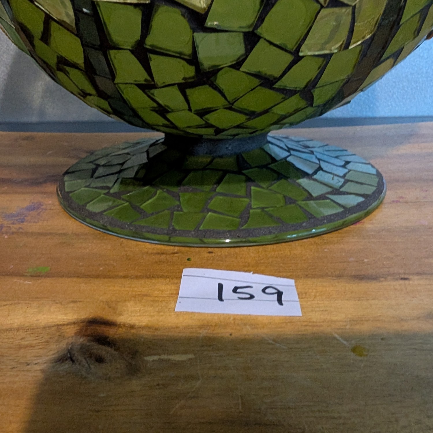 Vintage Mosaic Glass Dragonfly Bowl