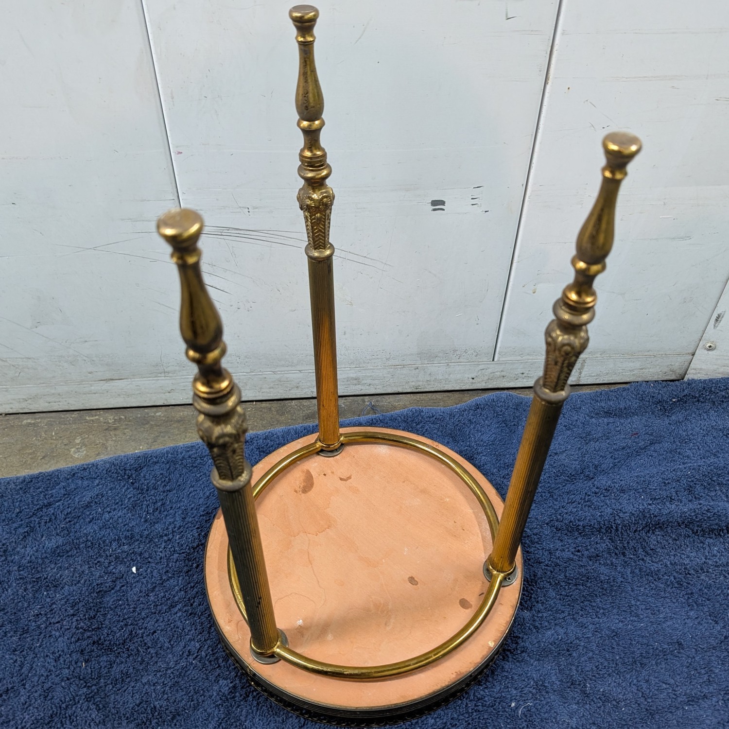 3-piece round antique ornate wood tables
