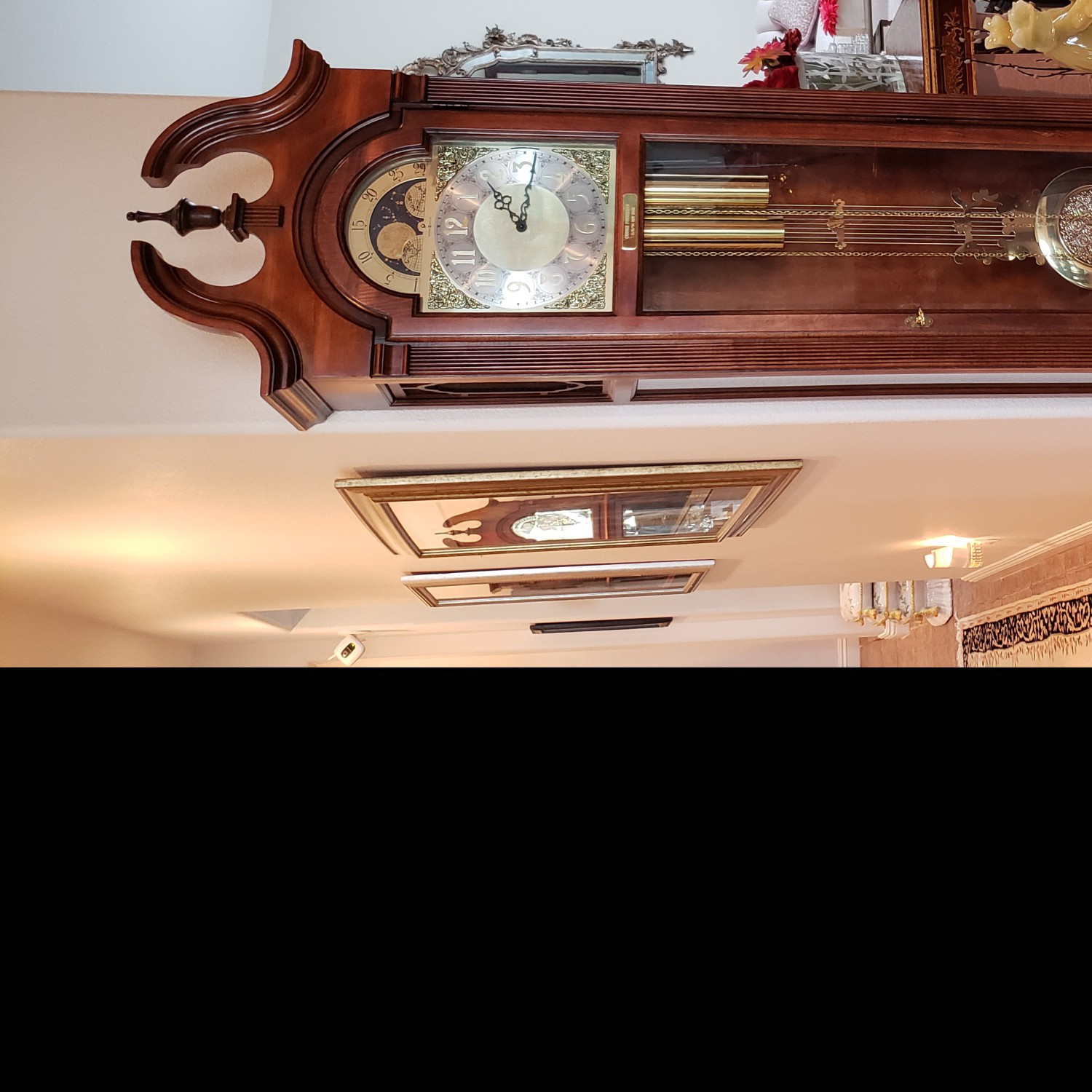 Grandfather Clock and Display Cabinet