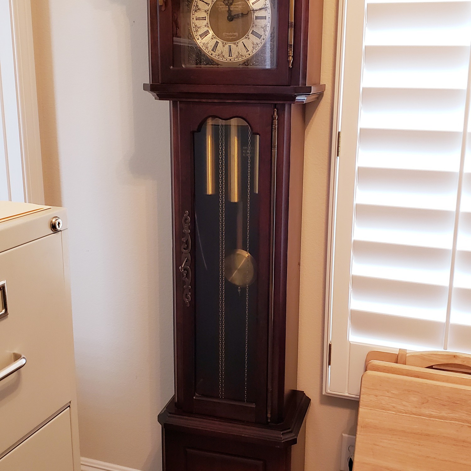 Grandfather Clock and Display Cabinet