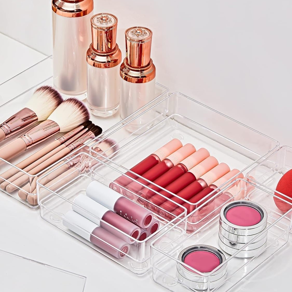 2 boxes SMARTAKE 13-Piece Drawer Organizers