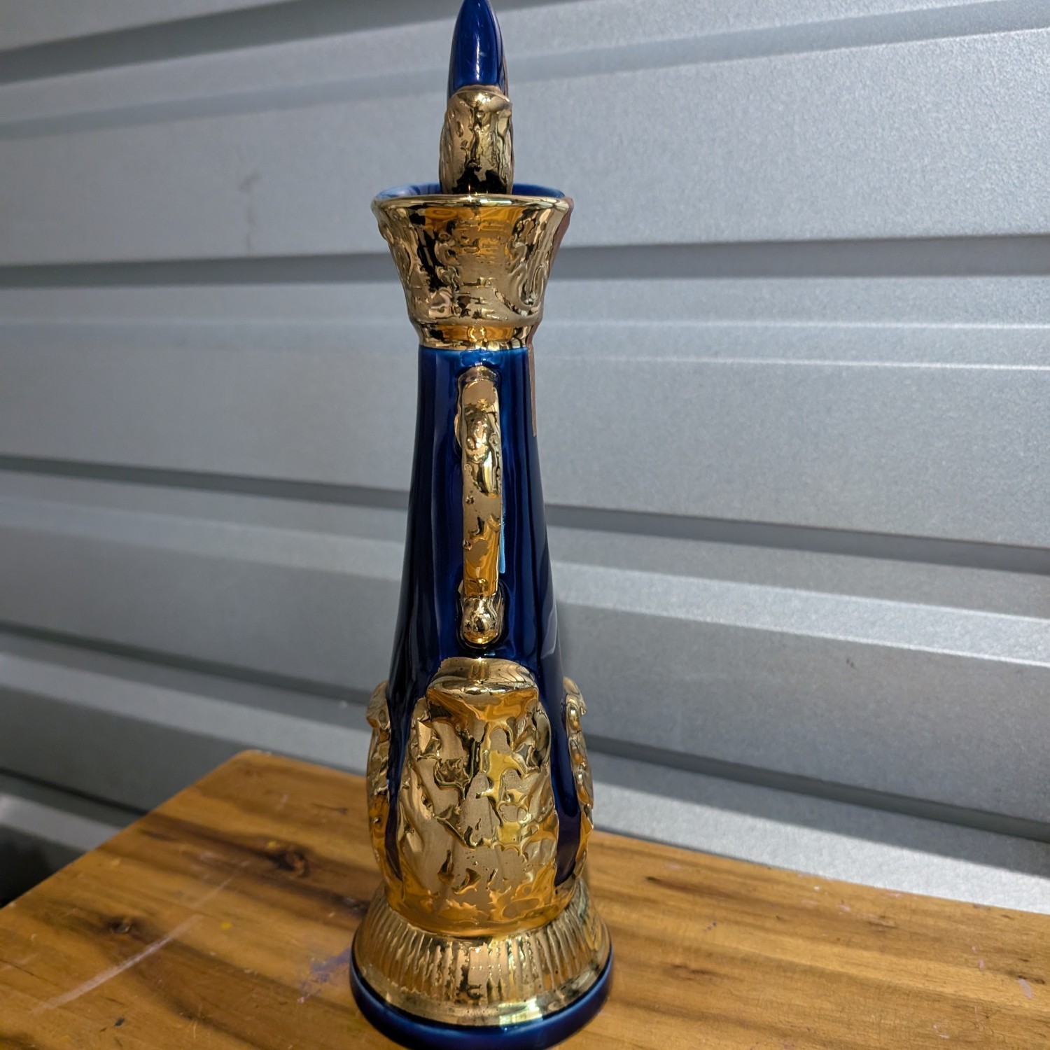 Vintage Jim (James B) Beam Cobalt Regal China Decanter 1966