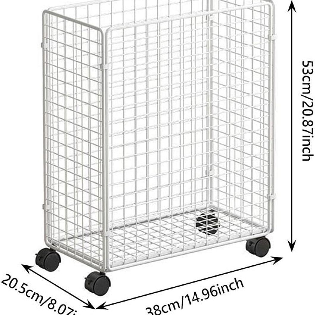 Yoga Mat Storage Basket Laundry Basket with Wheels set of 2