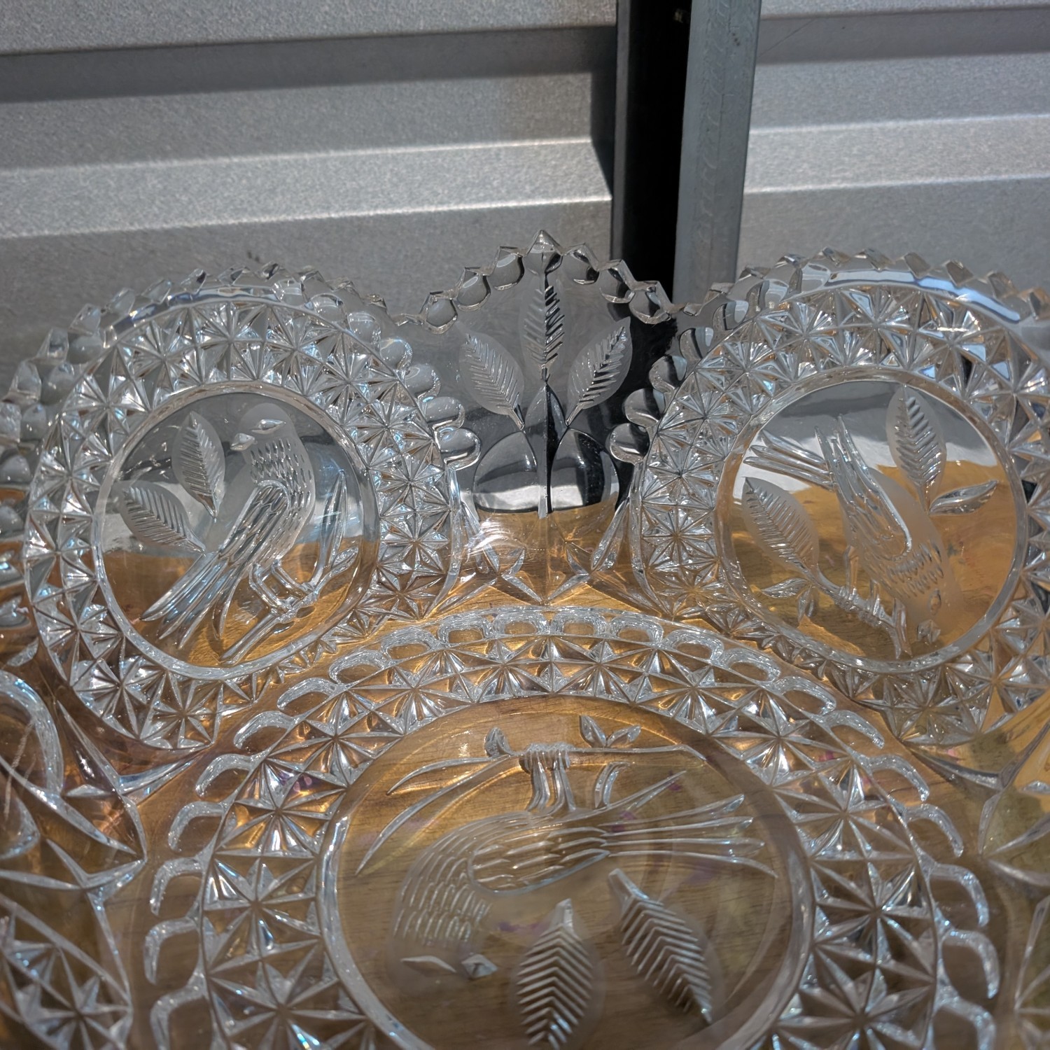 Vintage Hofbauer “Byrdes” Collection Crystal Bowl Germany - 10 1/2”