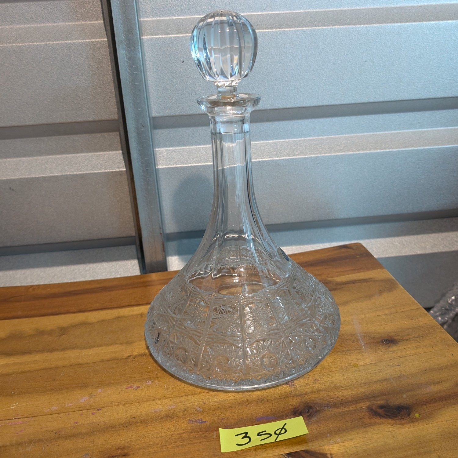 Vintage Bohemia Czech Republic Lead Crystal Decanter 