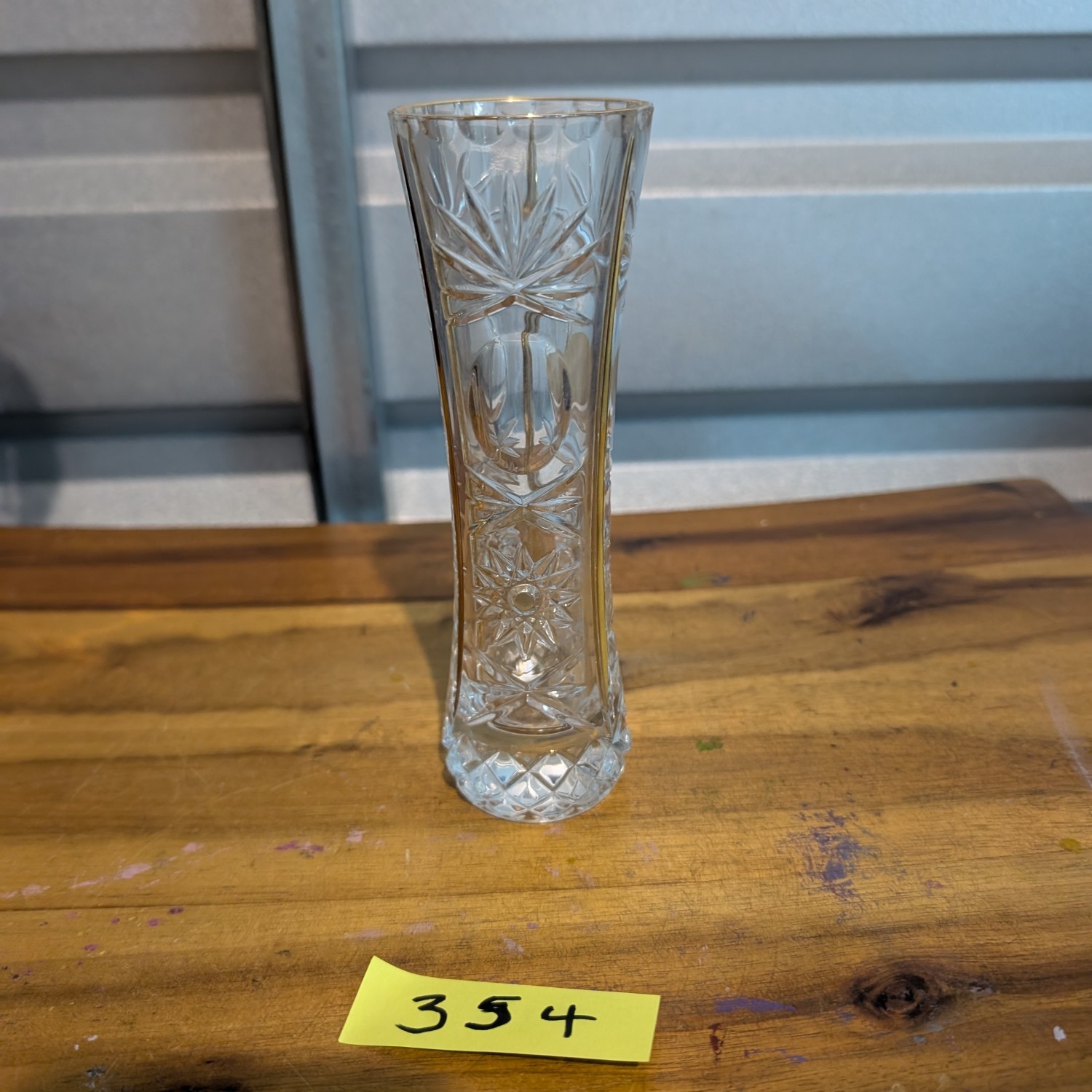 Crystal glasses golden enamel - set of 2 - Made in Italy 