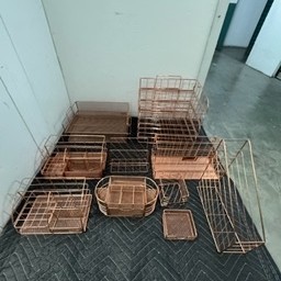 Office Almighty Rose gold desk organizer accessories set