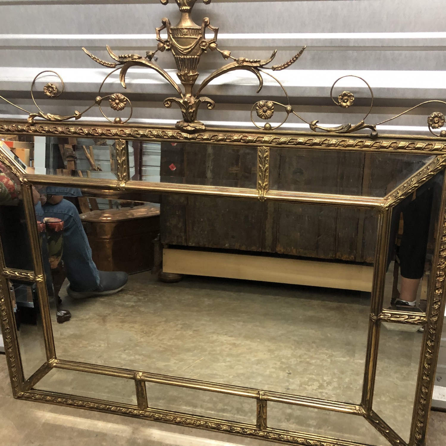 Antique gold mirror