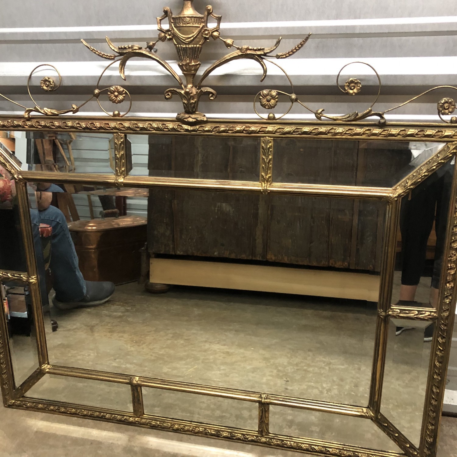 Antique gold mirror