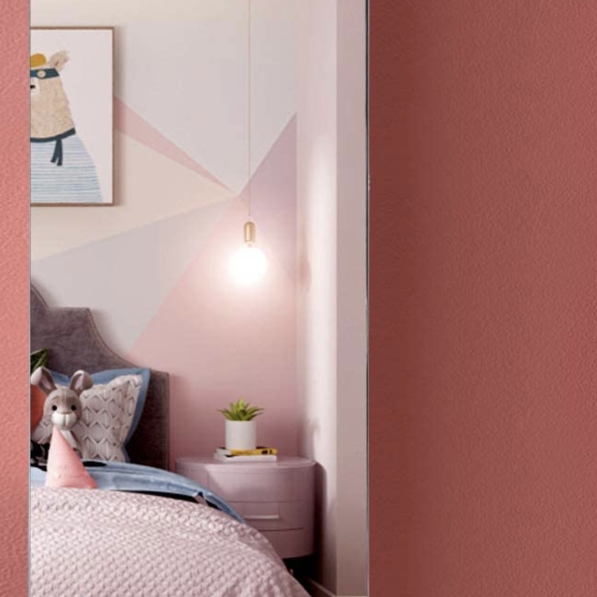 White mirror with jewelry and makeup cabinets 