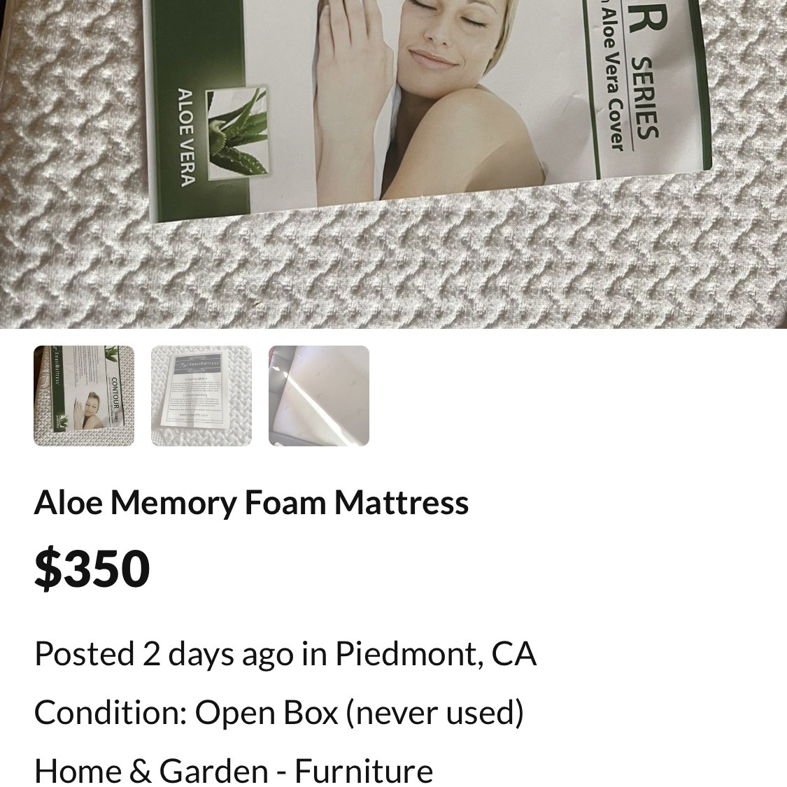 Memory foam and frame