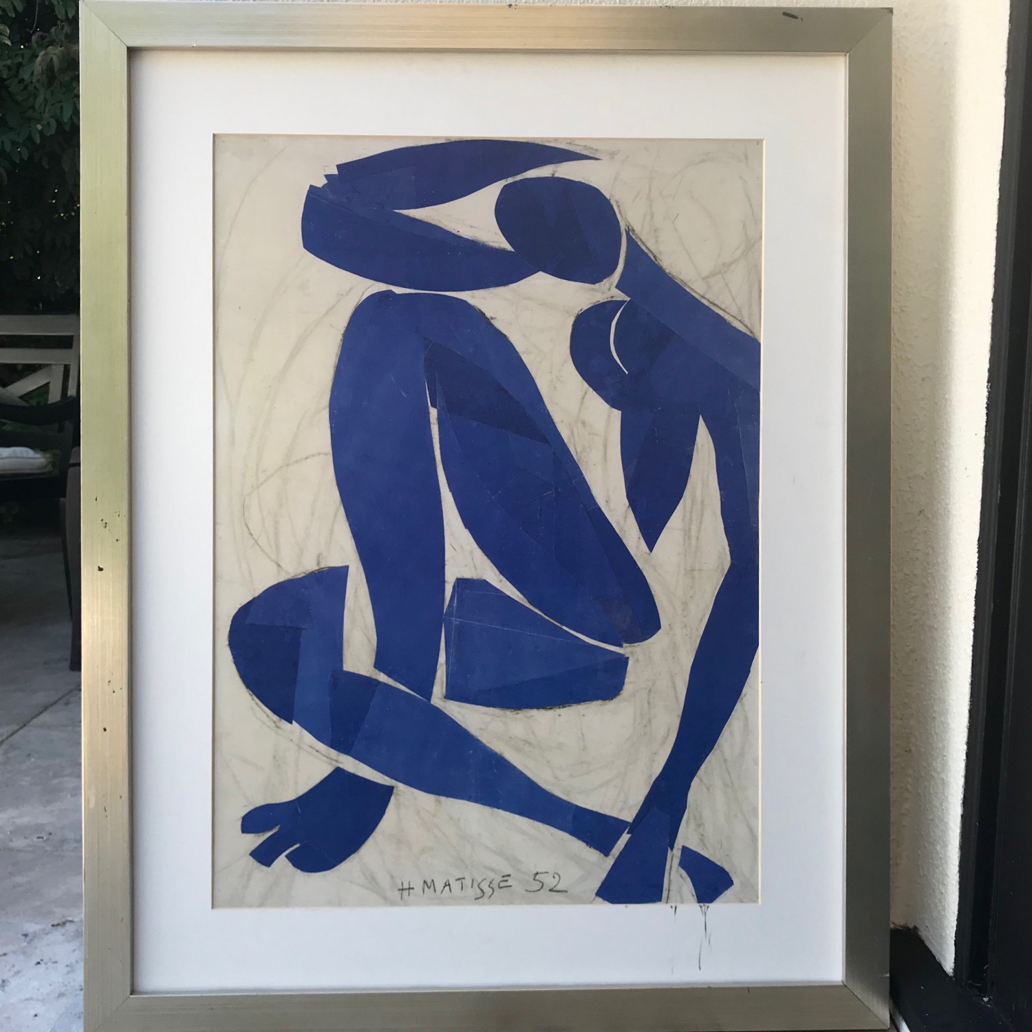 Mattise Nu Bleu IV print in frame 