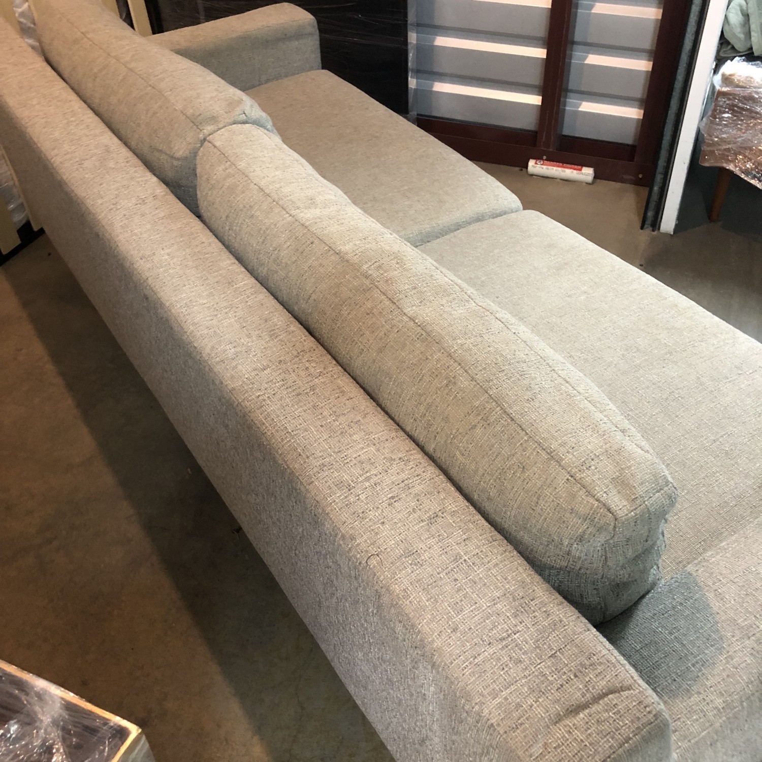 West Elm Eddy 82” Sofa, Deco Weave, Feather Gray