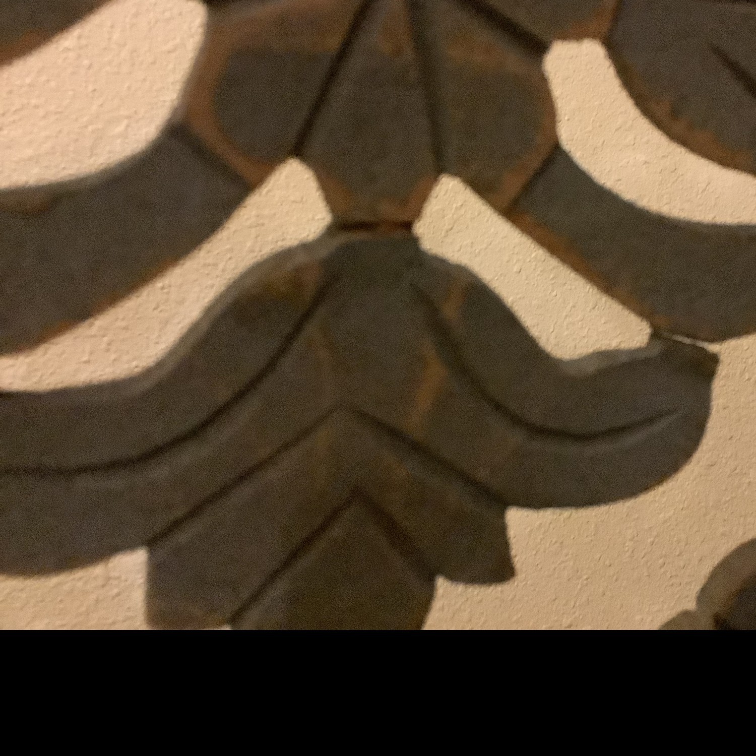 Distressed Carved Wood Room Divider/Pet Gate