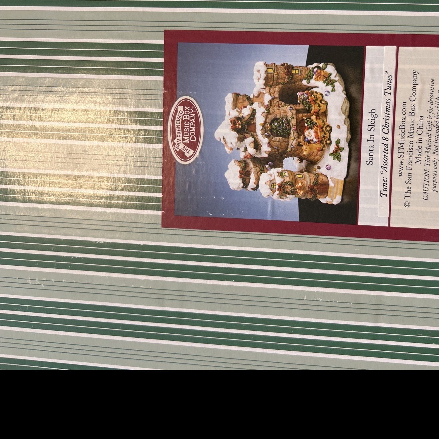 New Music Box Company Santa in Sleigh 