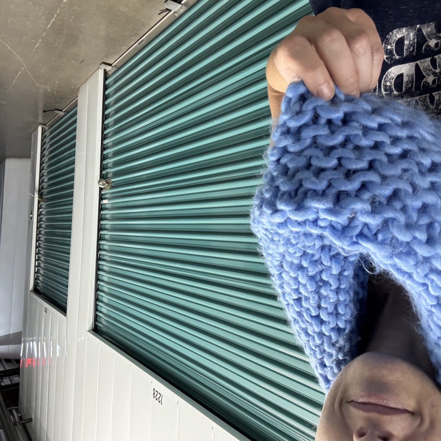 Beautiful blue scarf — chunky knit, very soft