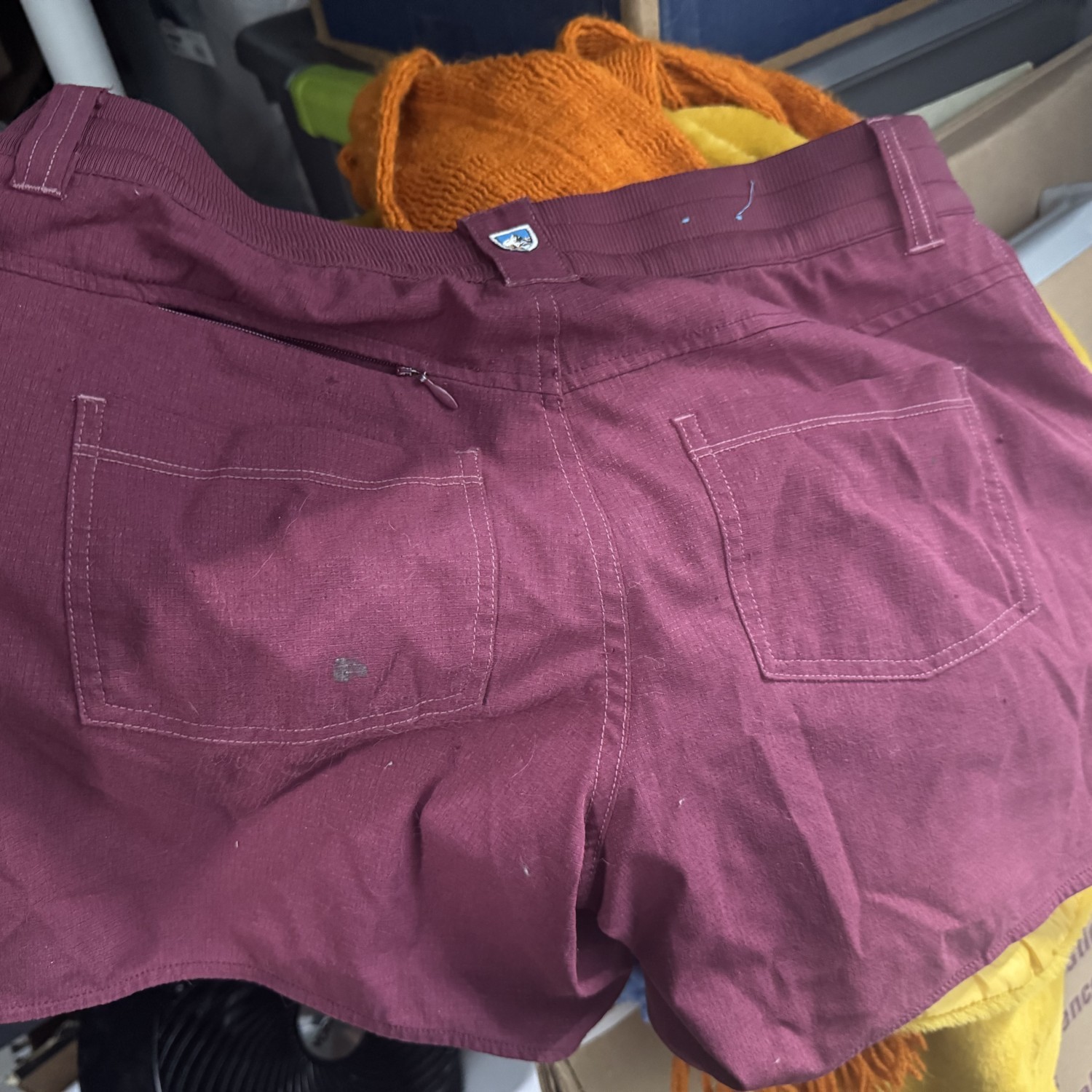 KUHL burgundy women’s adventure shorts, size 8