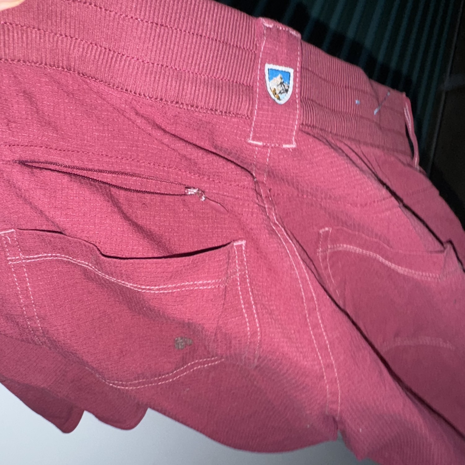 KUHL burgundy women’s adventure shorts, size 8