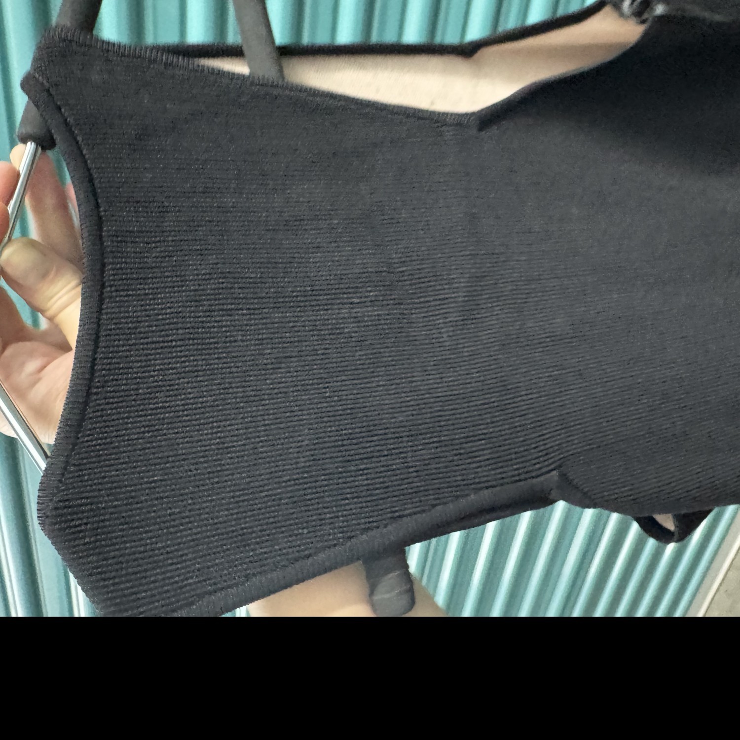 Chic black AS by DF dress. Ribbed Bound Zipper dress, stretchy material. Medium.
