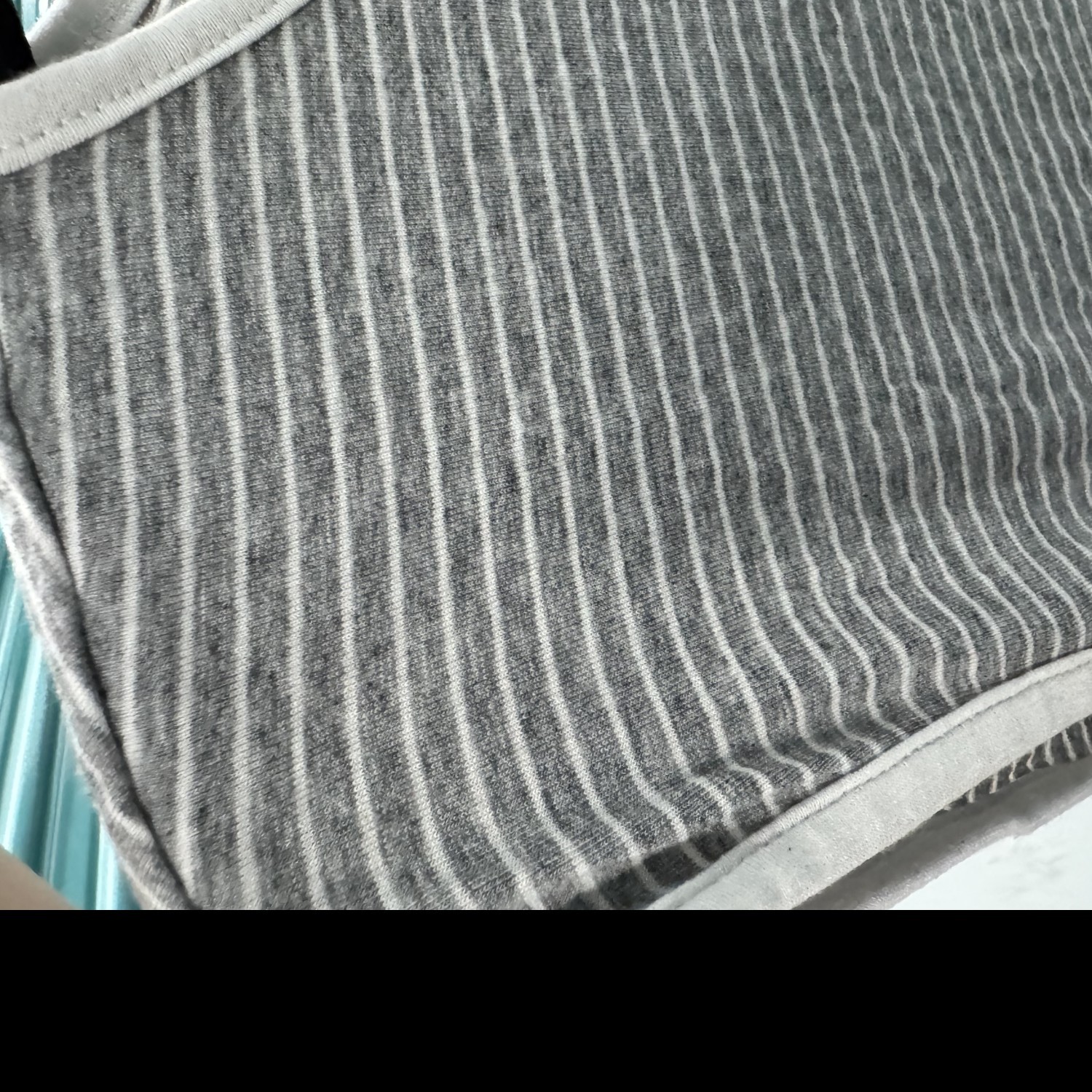 Vince Camuto Grey and white striped shirt. Very soft.