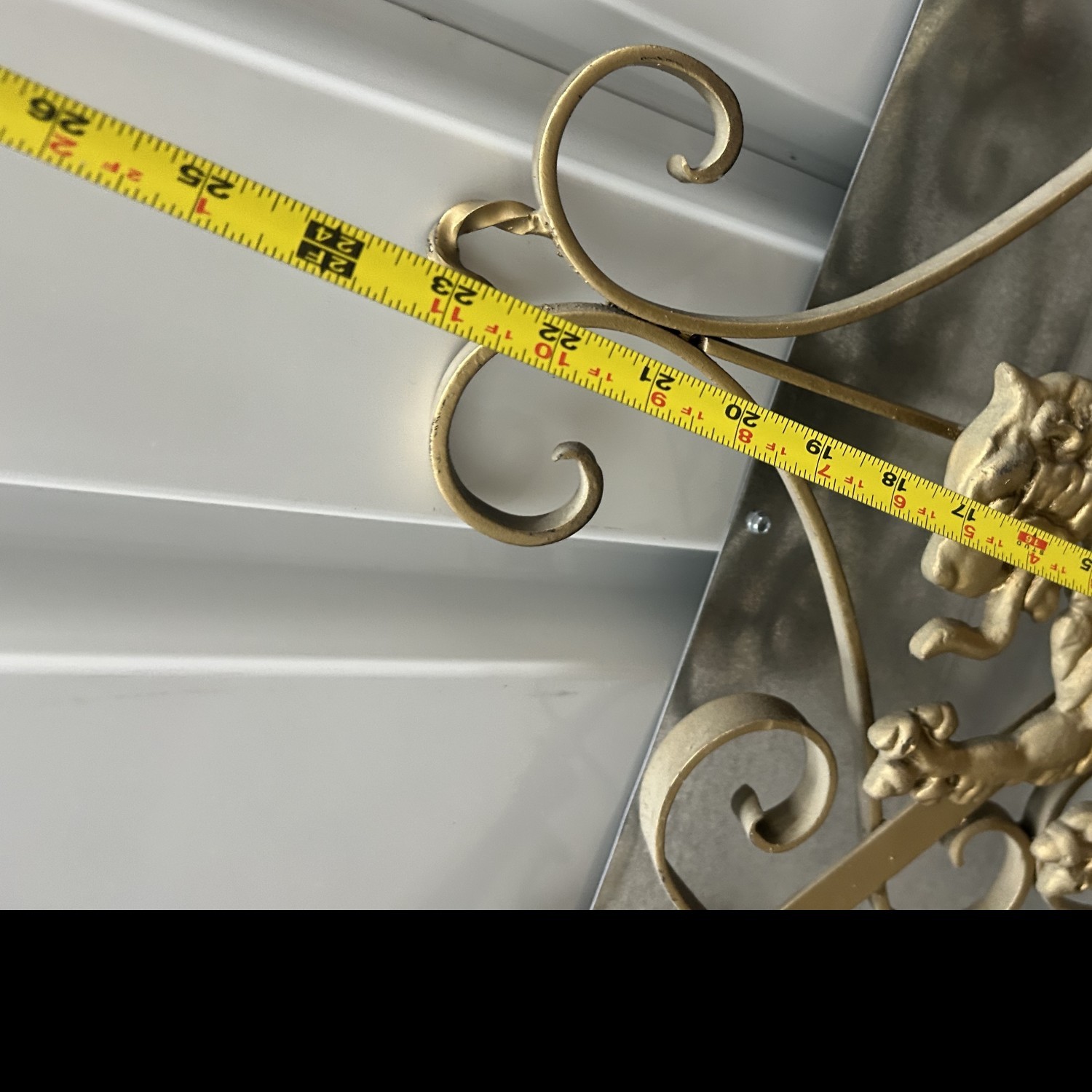 Gold Metal Emblem with Candle Holder