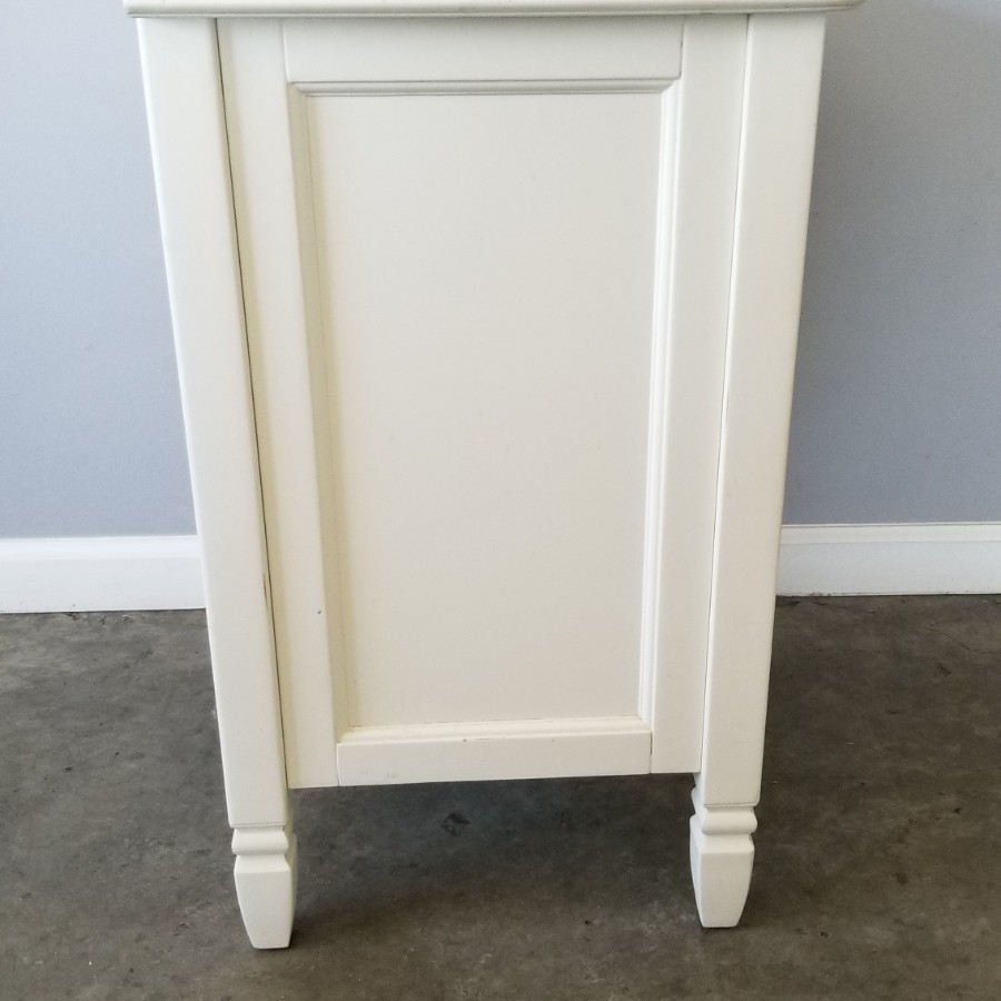 White Side Table with Drawer