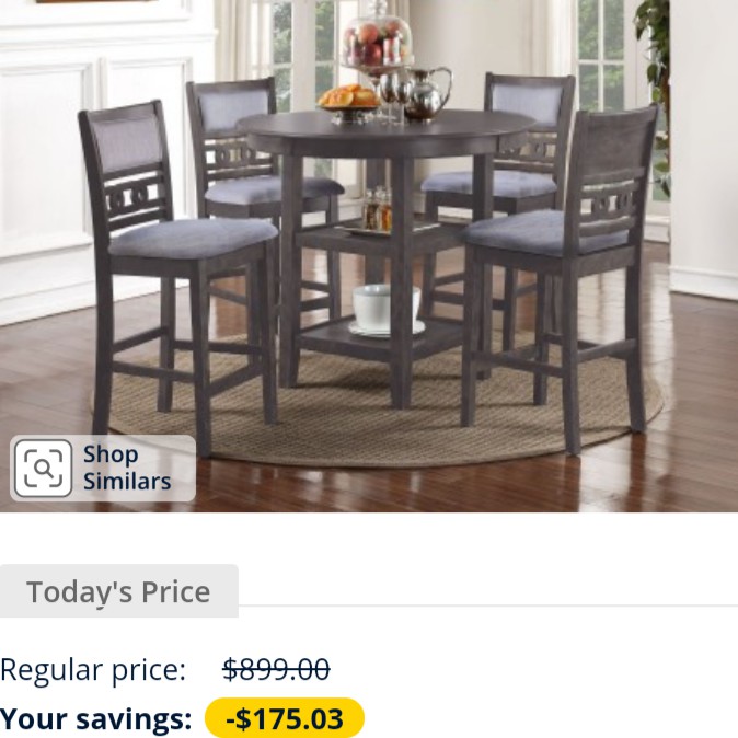 5Pc. COUNTER HEIGHT DINING SET - NEW