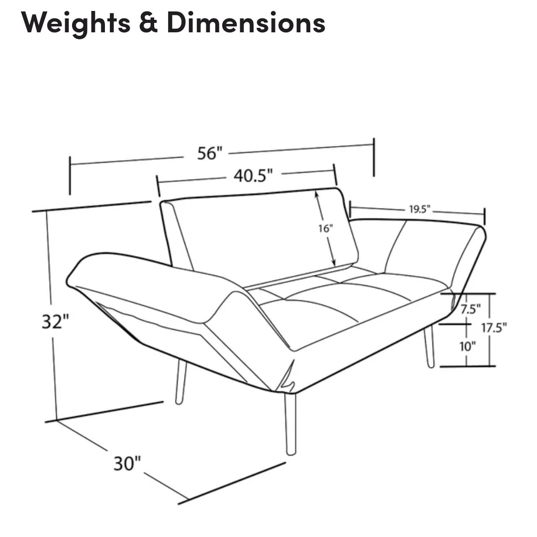 Studio couch converts