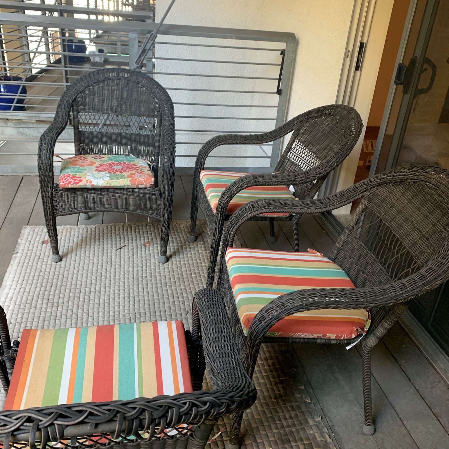 Wicker Outdoor Patio Chairs (set of 4)