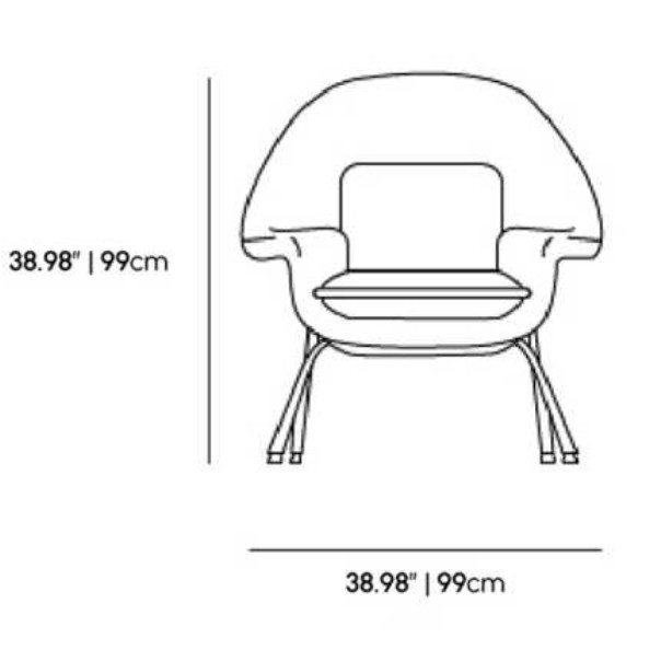 **CLEARANCE ** Womb chair  (Ottoman sold separately) 