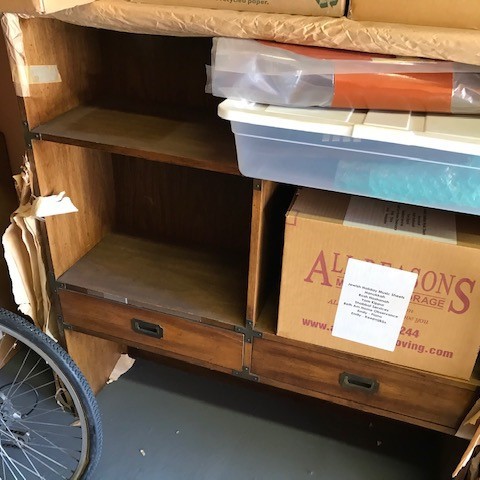 Wood shelves