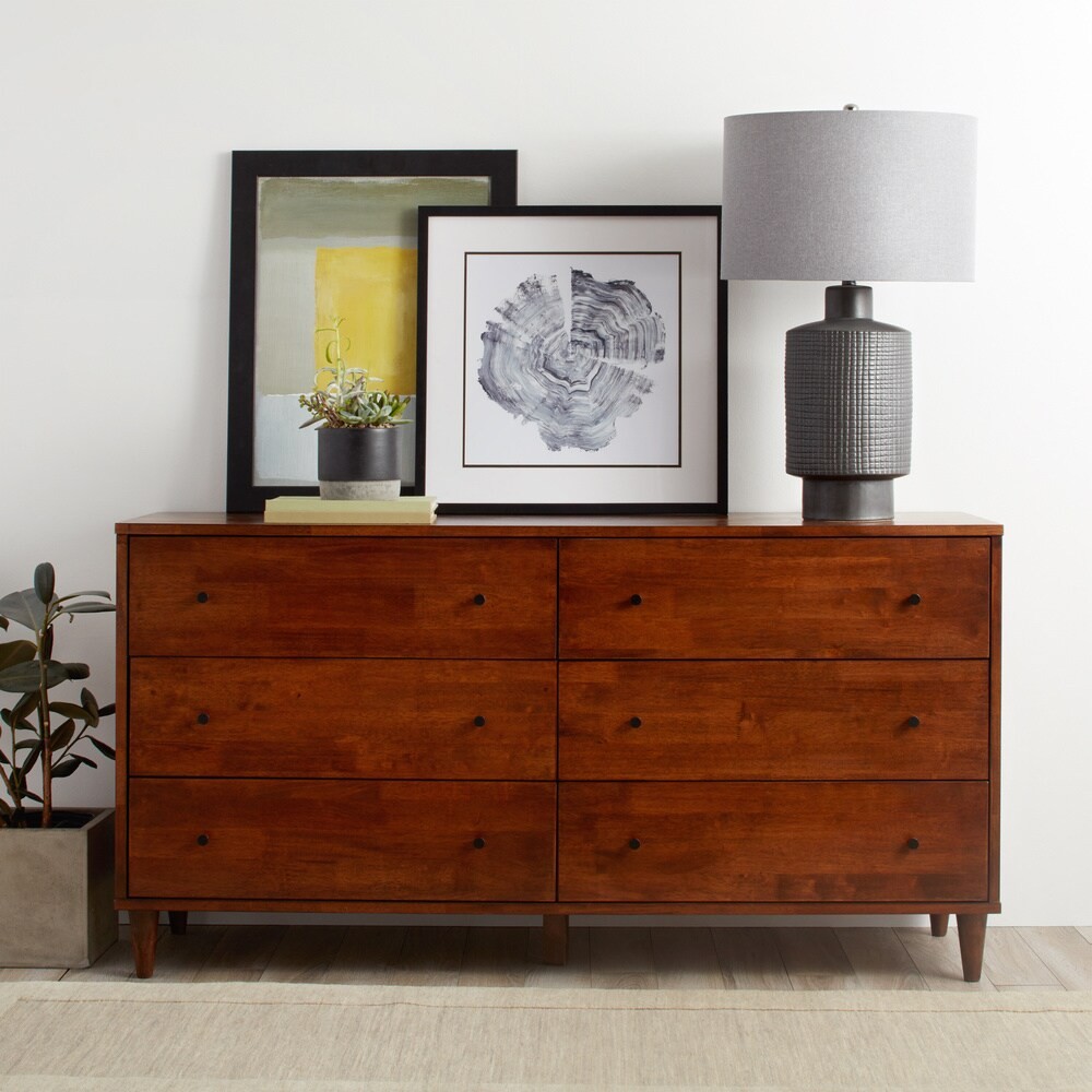  :: strick & bolton vilas 6-drawer tobacco dresser ::