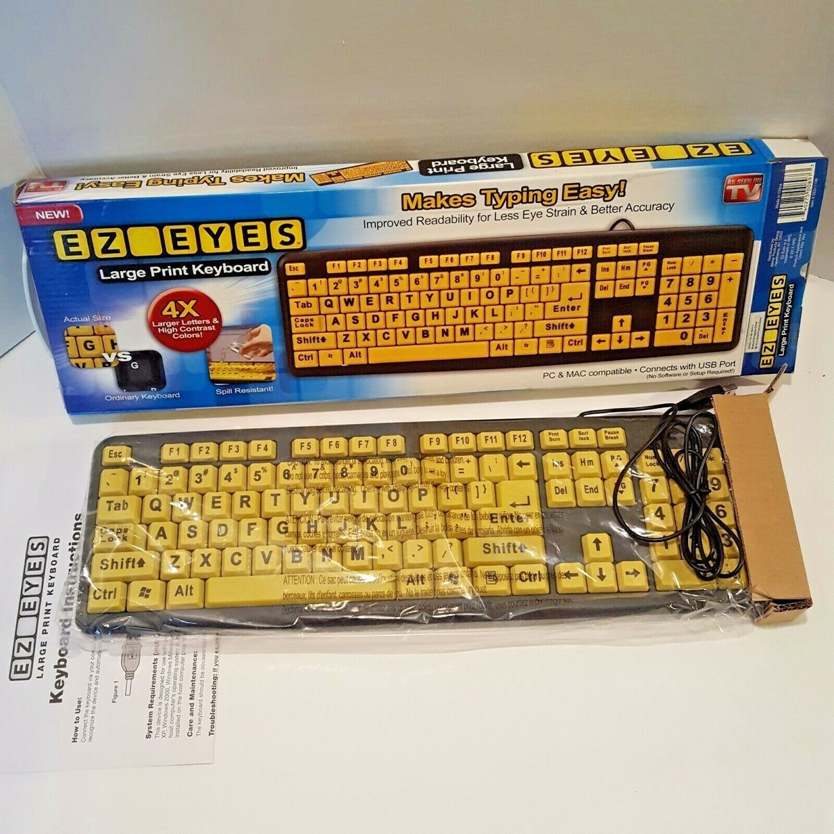 EZ Eyes Large Print Keyboard
