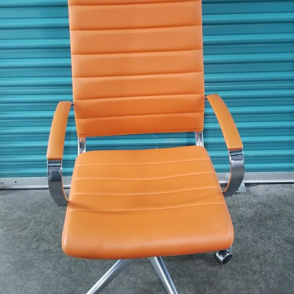 Orange Rolling Chair 