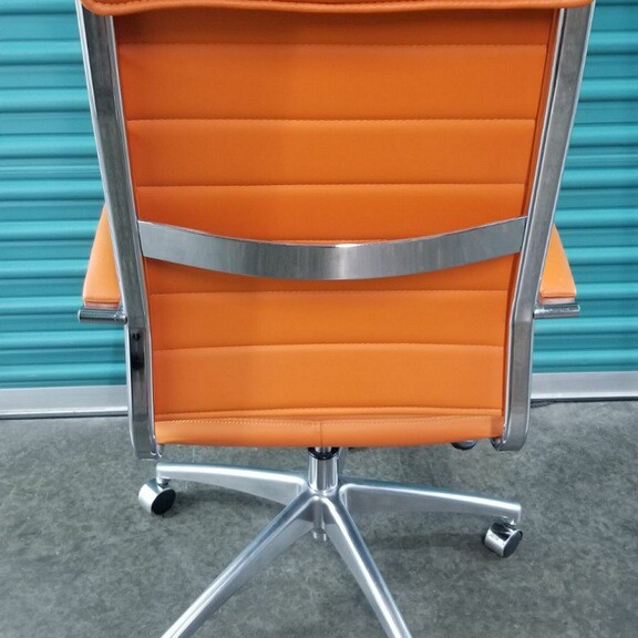 Orange Rolling Chair 